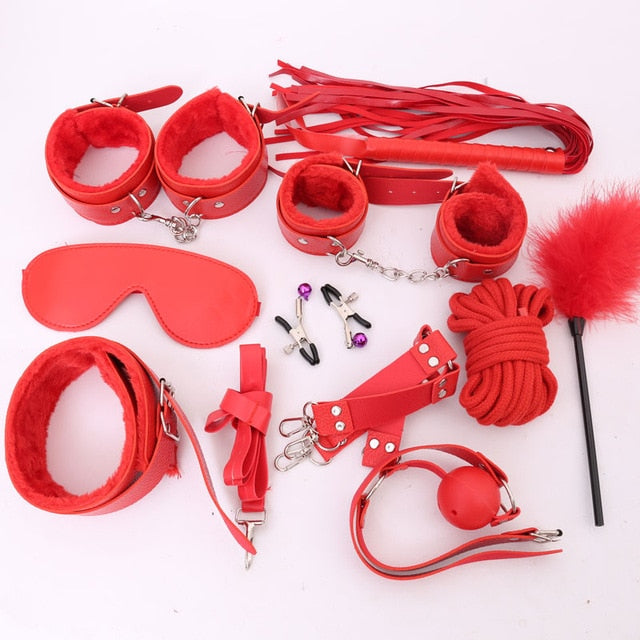 Erotic Toys For Adults Handcuffs , Nipple Clamps , Whip , Gag of Bdsm, Sex mask , Bondage Rope ,Collar Bdsm Bondage